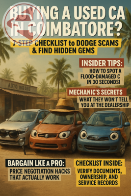 Buying a Used Car in Coimbatore? 7-Step Checklist to Dodge Scams & Find Hidden Gems
